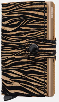 Miniwallet pasjeshouder zebra beige Bruin - No Size