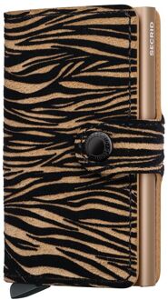 Miniwallet pasjeshouder zebra beige Bruin
