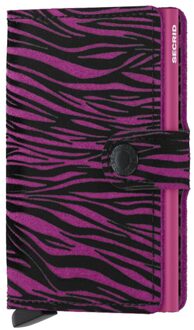 Miniwallet pasjeshouder zebra fuchsia Roze