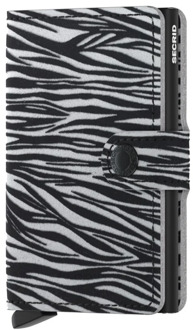 Miniwallet pasjeshouder zebra light grey Grijs