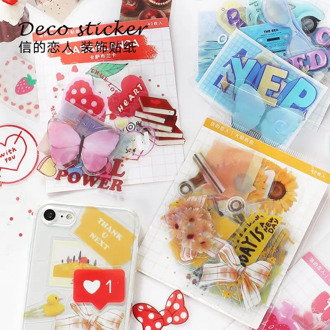 MINKYS Kawaii 40pcs/pack Cute Scrapbooking Sticker For Journals Crafts DIY Diary Album Sticky Envelope Sealing Stickers Gift