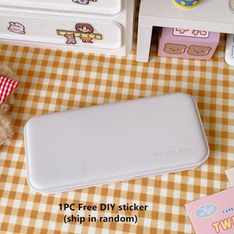 Minkys Kawaii Diy Gratis Stickers Pennenbakje Penhouder Pencilcase Organizer School Briefpapier licht grijs