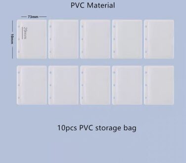 Minkys Kawaii Glittery Mini Pocket 3 Ring Binder Dagboek Notebook Journal Agenda Diy Foto Boek School Briefpapier 10stk PVC