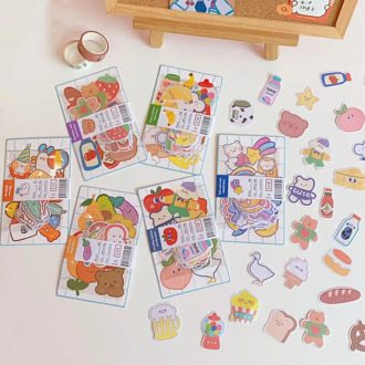 MINKYS Kawaii Sugar Bear Series Scrapbooking Bullet Sticker For Journals Crafts DIY Diary Album Sticky Envelope Sealing Stickers