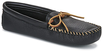 Minnetonka Mocassins Minnetonka DOUBLE DEERSKIN SOFTSOLE" Zwart - 41,42,44