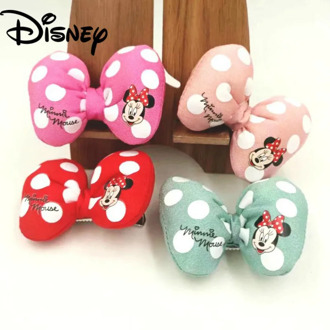 Minnie Hair Clips Korean Dot Mickey Bow Children's Hairpin Little Girl Side Clip Girls Hair Rope Rubber Band Headdress