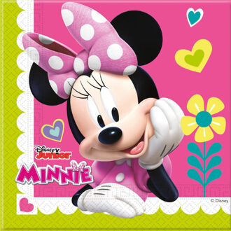 Minnie Mouse Vrolijke Helpers servetten - 20 stuks Roze