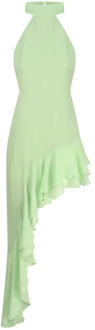 Mintgroene Zijden Jurk Andamane , Green , Dames - M,S