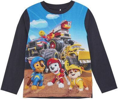 Minymo Jongens t-shirt LS - Blauw - Maat 110