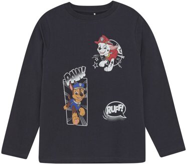 Minymo Jongens t-shirt LS - Blauw - Maat 110