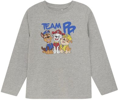 Minymo Jongens t-shirt LS - Grijs melange - Maat 110