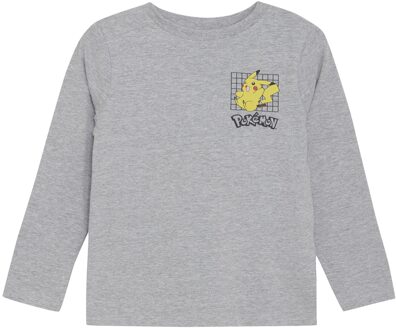 Minymo Jongens t-shirt LS - Grijs melange - Maat 122