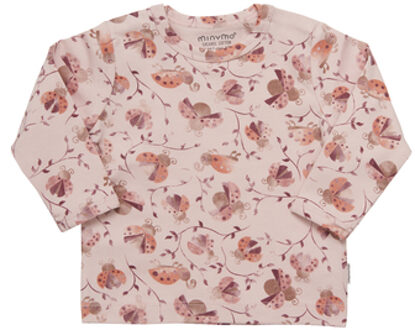Minymo T-shirt LS roze Roze/lichtroze - 62