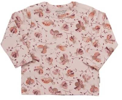 Minymo T-shirt LS roze Roze/lichtroze - 68