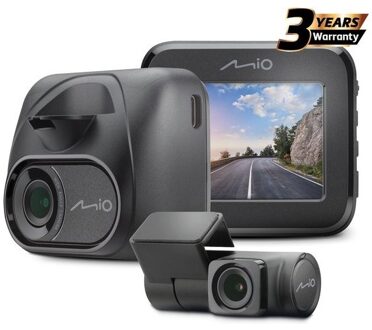 Mio MiVue C595WD Dual dash cam Full HD - WiFi - GPS - flitspalen Dashcam Zwart