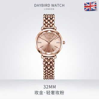 Miqiao Dames High-End Horloge Diamond Dial Mode Elegante Temperament Stalen Armband Quartz Vrouw Horloge W642 D-02