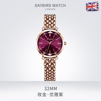 Miqiao Dames High-End Horloge Diamond Dial Mode Elegante Temperament Stalen Armband Quartz Vrouw Horloge W642 D-03