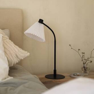 Mira tafellamp, zwart/wit, ijzer/stof, hoogte 59 cm zwart, wit