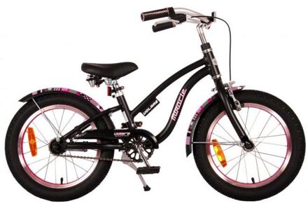 Miracle Cruiser Kinderfiets - Meisjes- 16 inch - Mat Zwart - Prime Collection