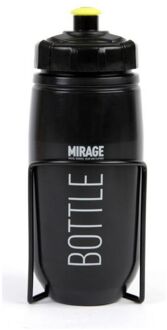 Mirage bidon met houder 600 ml Zwart