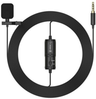 Mirfak MC1 Lavalier Microfoon, 3.5Mm Uitgang Clip-On Lavalier Microfoon Compatibel Met Laptop, Desktop, pc, Telefoon, Camcorder