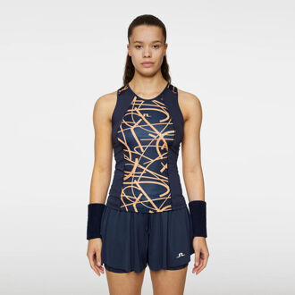 Miria Printed Tanktop Dames-Donkerblauw,Oranje - XS,S,M,L,XL