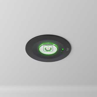 Mirian - LED Noodverlichting inbouwspot Zwart - IP20 - 1,2W 190lm - 3 uur noodaccu - Noodaccu plafondspot