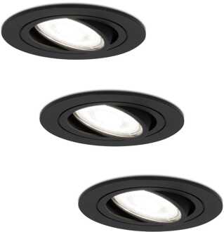 Miro - LED Inbouwspots Zwart Kantelbaar