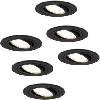 Miro - LED Inbouwspots Zwart Kantelbaar