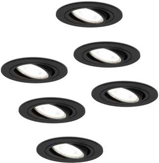 Miro - LED Inbouwspots Zwart Kantelbaar