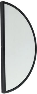 Mirror Spiegel Half Rond - Zwart - Metaal - 60x31