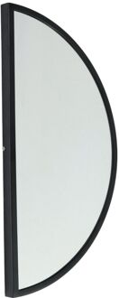 Mirror Spiegel Half Rond - Zwart - Metaal - 60x31