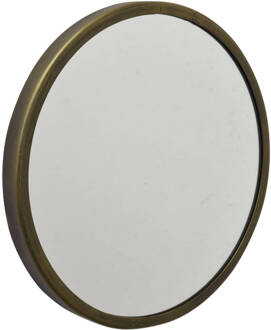 Mirror Spiegel Rond L Antiek Messing - Metaal - Ø45 Goud