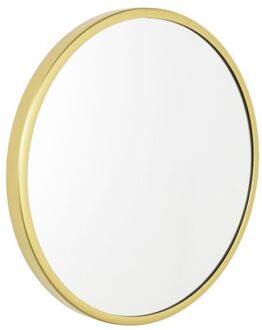 Mirror Spiegel Rond L Goud - Metaal - Ø45