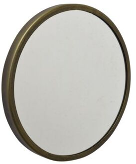 Mirror Spiegel Rond S Antiek Messing - Metaal - Ø35 Goud