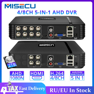 MISECU 1080N 4 Channel 8 Channel AHD DVR Mini For CVBS AHD Analog Camera IP Camera Onvif P2P 1080P Video Surveillance Recorder