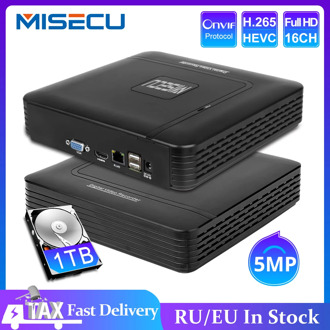 MISECU H.265 Mini NVR Full HD real P2P 16CH/8CH 5MP 16CH 1080P Video Recorder Motion Detect ONVIF For IP Camera Security System