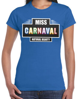 Miss Carnaval verkleed t-shirt blauw voor dames M