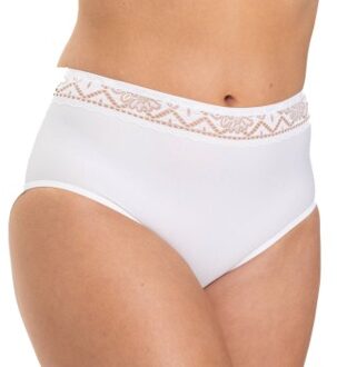 Miss Mary Breeze High Waist Maxi Brief Zwart,Wit - 38,40,42,44,46,48,50,52,54