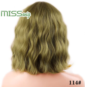 MISS PRUIK Korte Water Wave Synthetisch Haar 16 Kleuren Beschikbaar Pruik Voor Vrouwen Hittebestendige Vezel Dagelijks Valse Haar #35