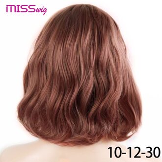 MISS PRUIK Korte Water Wave Synthetisch Haar 16 Kleuren Beschikbaar Pruik Voor Vrouwen Hittebestendige Vezel Dagelijks Valse Haar NC/4HL