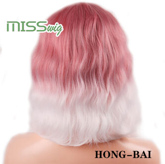 MISS PRUIK Korte Water Wave Synthetisch Haar 16 Kleuren Beschikbaar Pruik Voor Vrouwen Hittebestendige Vezel Dagelijks Valse Haar P1B/613