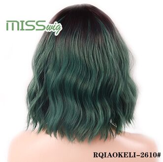 MISS PRUIK Korte Water Wave Synthetisch Haar 16 Kleuren Beschikbaar Pruik Voor Vrouwen Hittebestendige Vezel Dagelijks Valse Haar T1B/4/30
