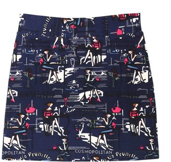 MISSCHIEN U high street print blauw potlood mini boven knie rijk korte rok S0022