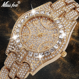 MISSFOX Women Watch Luxury Brand Fashion Designer Campaign Arabic Numeral Watches Ladies Quartz Waterproof Watch For Women