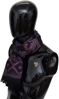 Missoni Heren Multicolor Geometrische Wollen Unisex Halsdoek Sjaal Veelkleurig