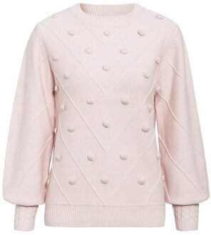 Misswim Elegante pompon witte trui vrouwen invierno Lantaarn mouw gebreide trui vrouwelijke trui Dames jumper Streetwear S19ST0618-2 / S