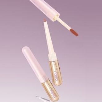 Mist Kiss Dual-Ended Lip Gloss & Lip Liner - 6 Colors 606# Fig Cream Almond (260mg & 1.8g)