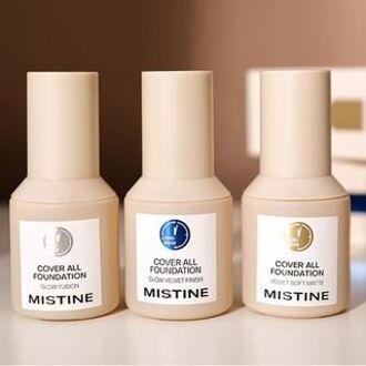 Mistine Cover All Foundation Glow Fusion(Silver) LF100 Fair Ivory - 30g