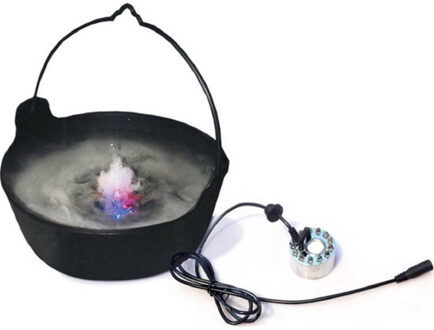 Mistmaker rook machine met lampjes in 3 kleuren - 5 x 4 cm - Werkt met water - Voor in heksenketels Multi